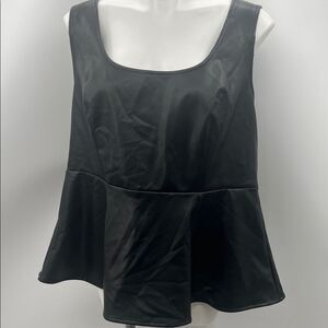 Torrid Black Sleeveless Peplum Top